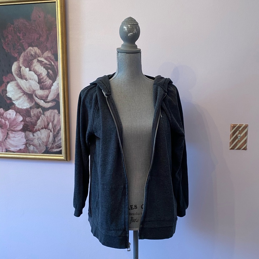 Soft gap zip up hoodie
